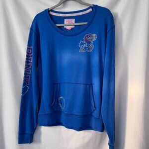 Victoria's Secret - PINK | Blue | Sweatshirt | University of Kansas | Size L